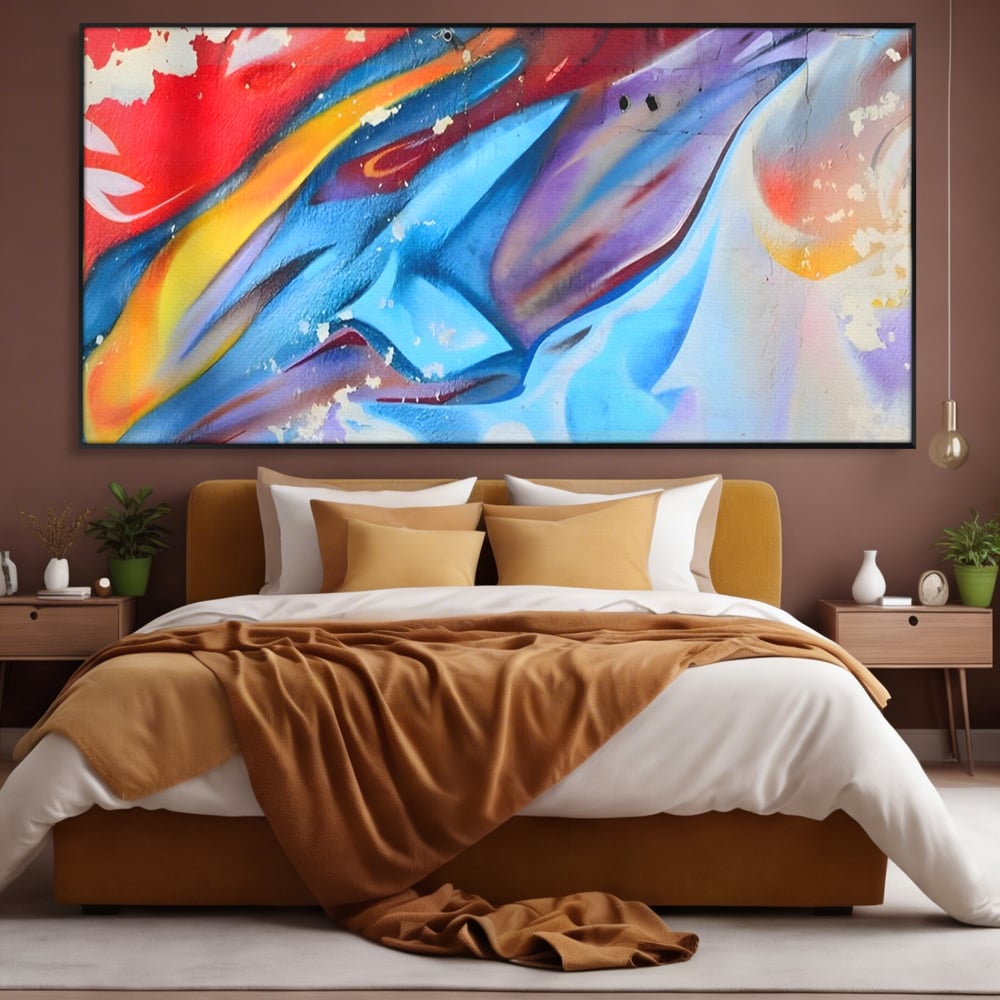 Tablou Canvas Premium LuxCanva® A1174, Colorful Graffiti ,Graffiti, Multicolor, Birou, Culori Vibrante