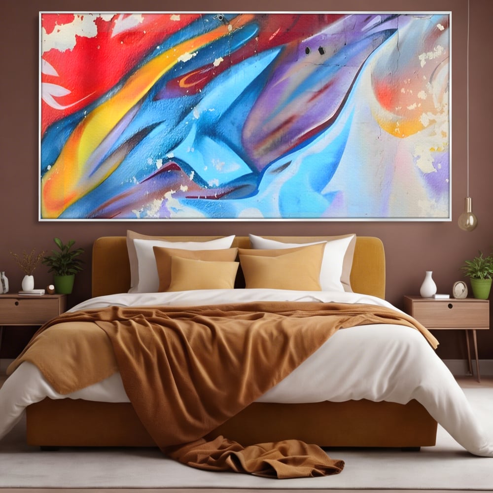 Tablou Canvas Premium LuxCanva® A1174, Colorful Graffiti ,Graffiti, Multicolor, Birou, Culori Vibrante