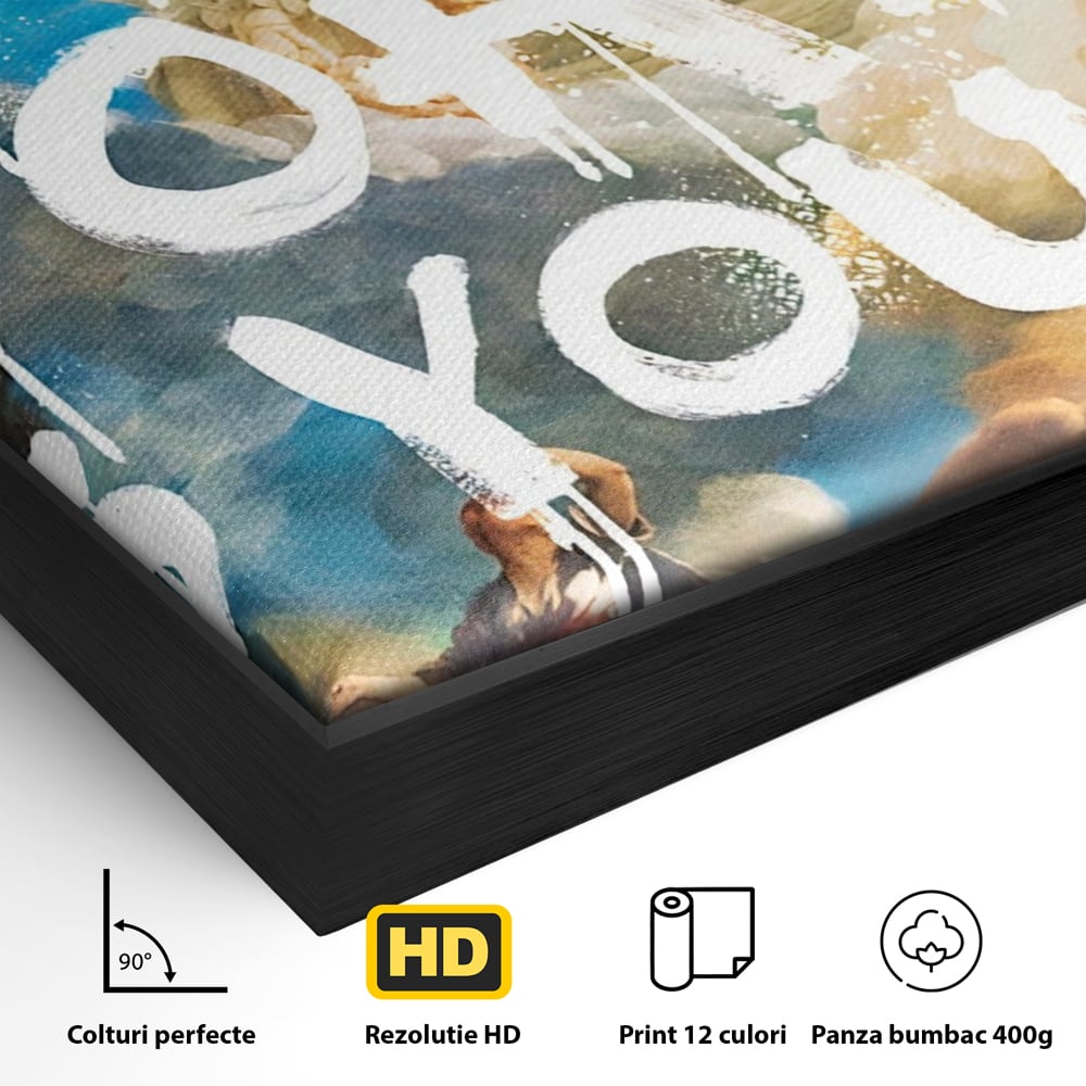 Leinwandbilder Premium LuxCanva® A1175, Die Welt gehört dir, Motivationsbilder, Büro, Engel, Himmel, leuchtende Farben