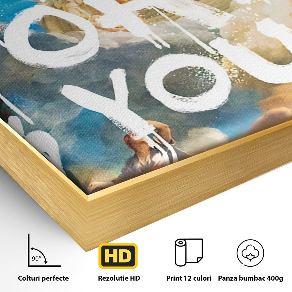Leinwandbilder Premium LuxCanva® A1175, Die Welt gehört dir, Motivationsbilder, Büro, Engel, Himmel, leuchtende Farben