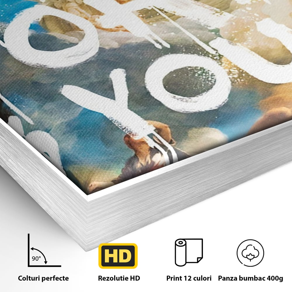 Leinwandbilder Premium LuxCanva® A1175, Die Welt gehört dir, Motivationsbilder, Büro, Engel, Himmel, leuchtende Farben