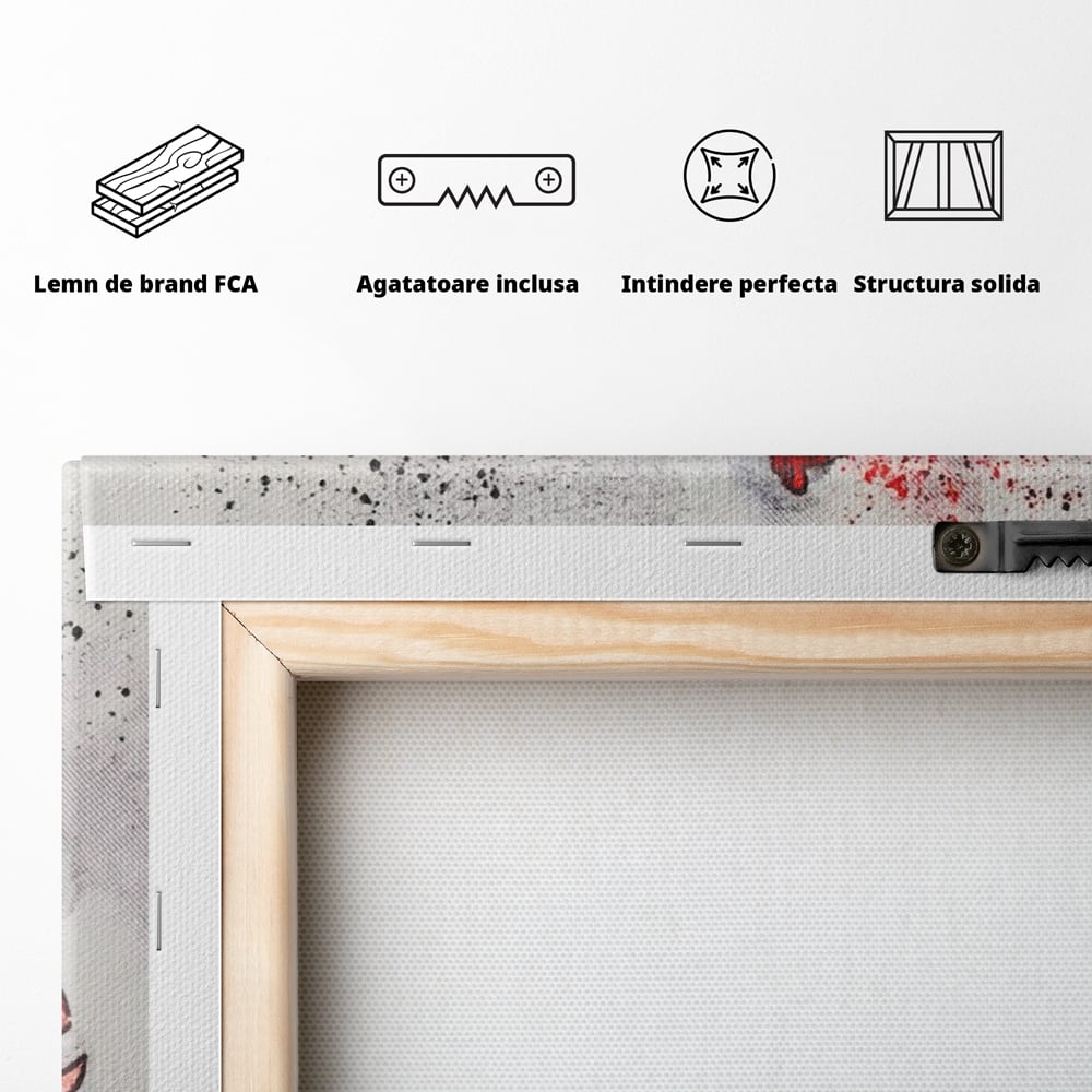 Tablou Canvas Premium, LuxCanva® A1178, Nike Air, Living, Rosu, Jordan, Incaltaminte, Cafenea, Culori Vibrante