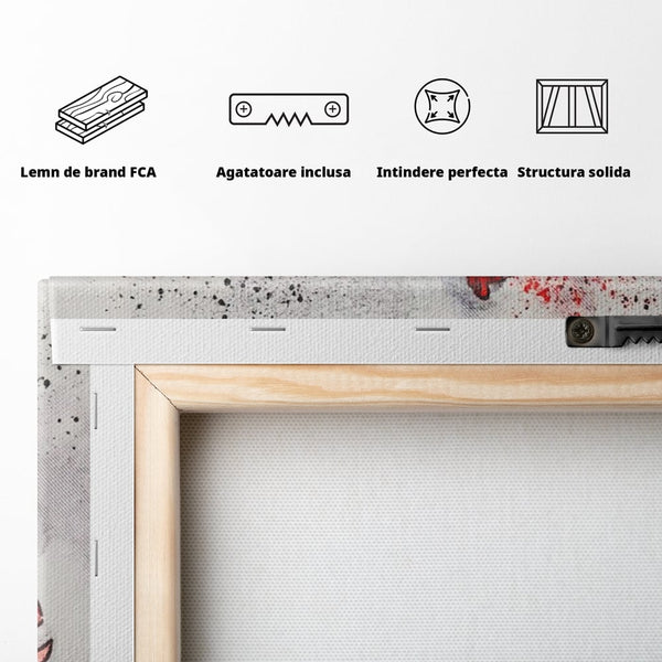 Tablou Canvas Premium, LuxCanva® A1178, Nike Air, Living, Rosu, Jordan, Incaltaminte, Cafenea, Culori Vibrante