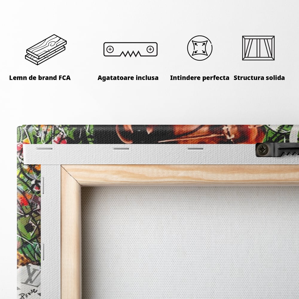 Tablou Canvas Premium LuxCanva® A1180, Travis Scott ,  Jacques Berman Webster, Studio, Rapper, Cantaret, Culori Vibrante
