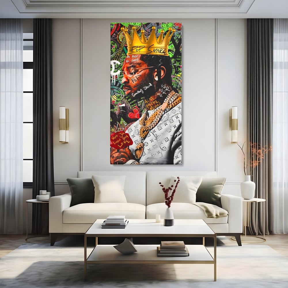 Tablou Canvas Premium LuxCanva® A1180, Travis Scott ,  Jacques Berman Webster, Studio, Rapper, Cantaret, Culori Vibrante