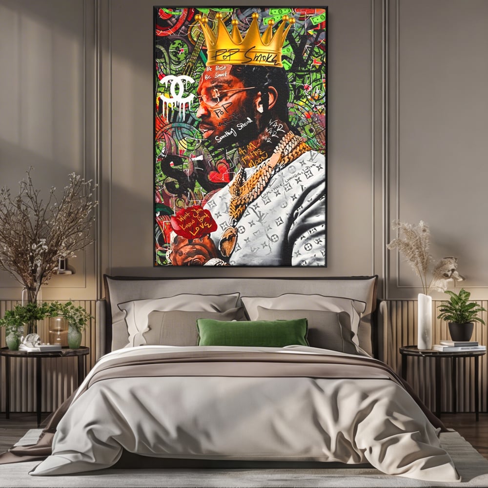 Tablou Canvas Premium LuxCanva® A1180, Travis Scott ,  Jacques Berman Webster, Studio, Rapper, Cantaret, Culori Vibrante
