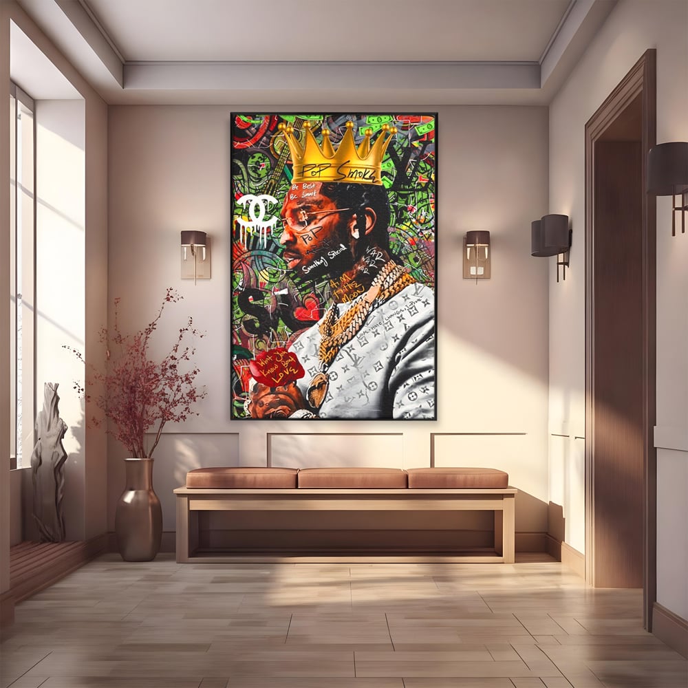 Tablou Canvas Premium LuxCanva® A1180, Travis Scott ,  Jacques Berman Webster, Studio, Rapper, Cantaret, Culori Vibrante
