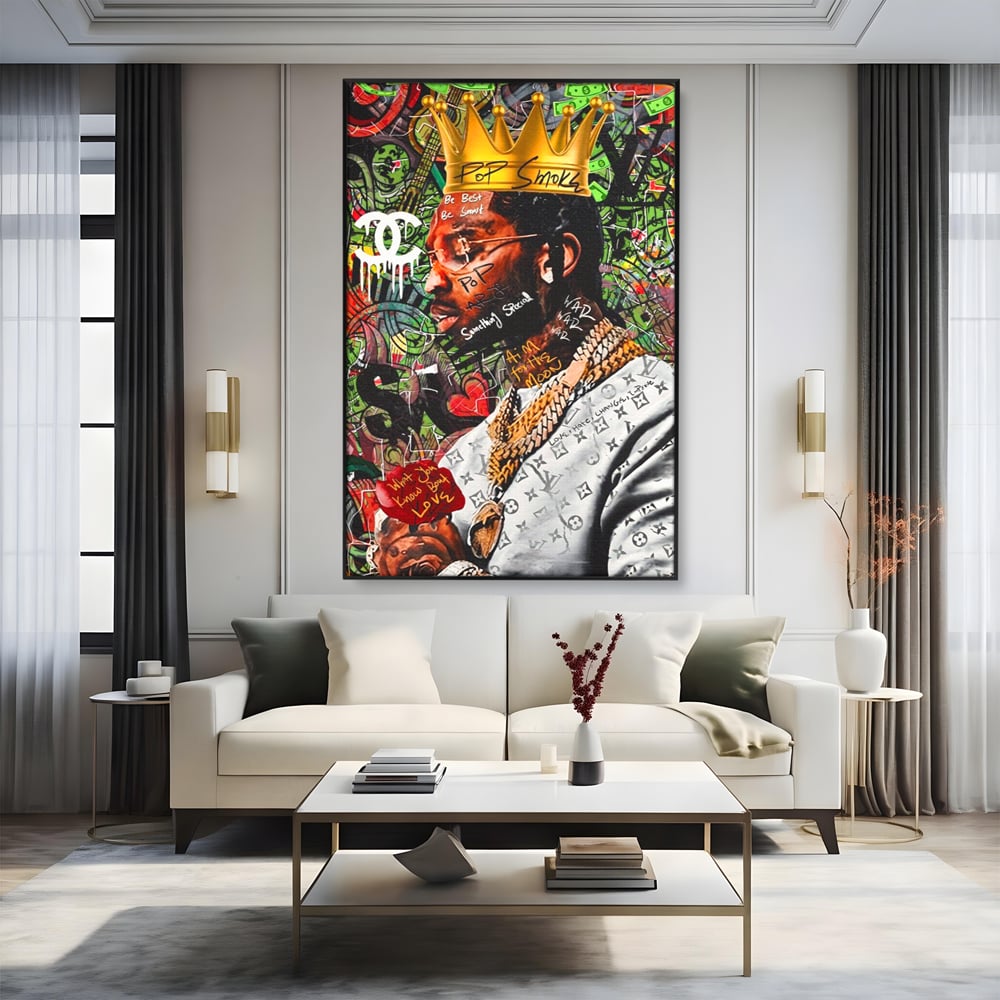 Tablou Canvas Premium LuxCanva® A1180, Travis Scott ,  Jacques Berman Webster, Studio, Rapper, Cantaret, Culori Vibrante