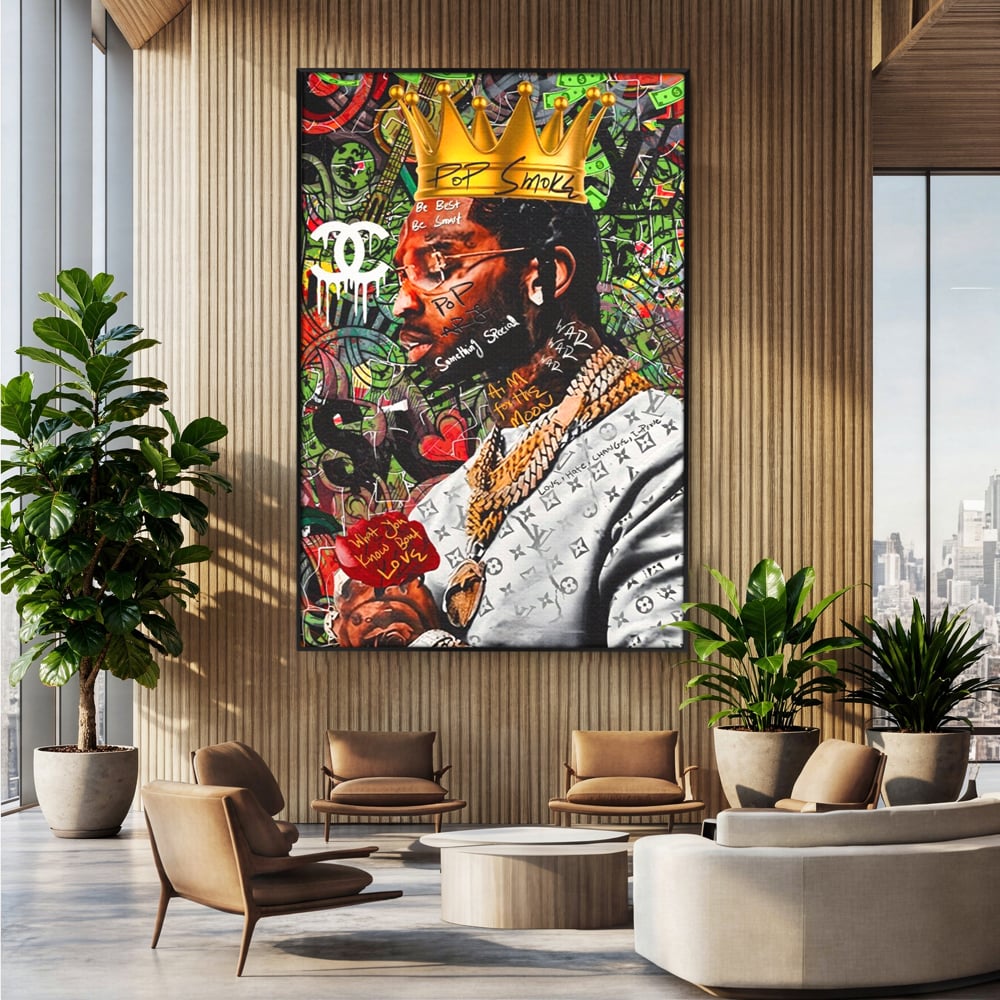 Tablou Canvas Premium LuxCanva® A1180, Travis Scott ,  Jacques Berman Webster, Studio, Rapper, Cantaret, Culori Vibrante