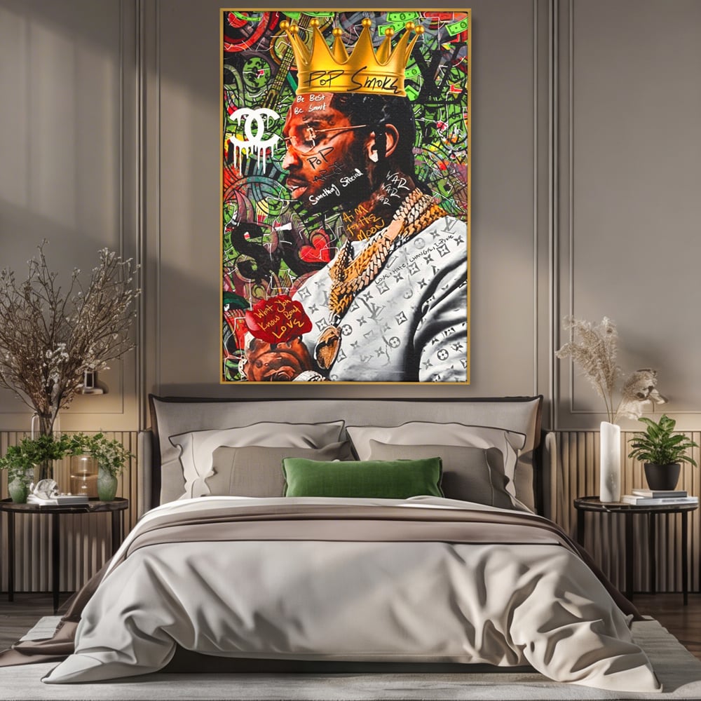 Tablou Canvas Premium LuxCanva® A1180, Travis Scott ,  Jacques Berman Webster, Studio, Rapper, Cantaret, Culori Vibrante