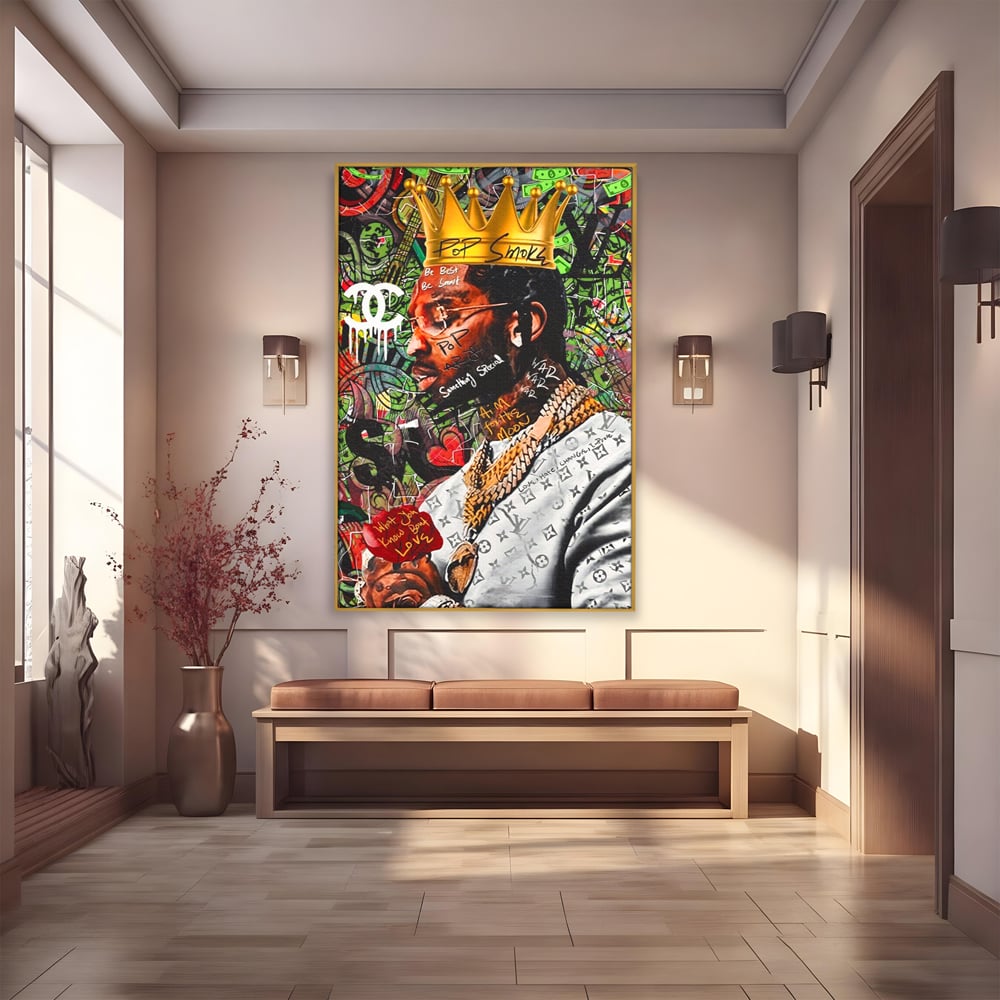 Tablou Canvas Premium LuxCanva® A1180, Travis Scott ,  Jacques Berman Webster, Studio, Rapper, Cantaret, Culori Vibrante