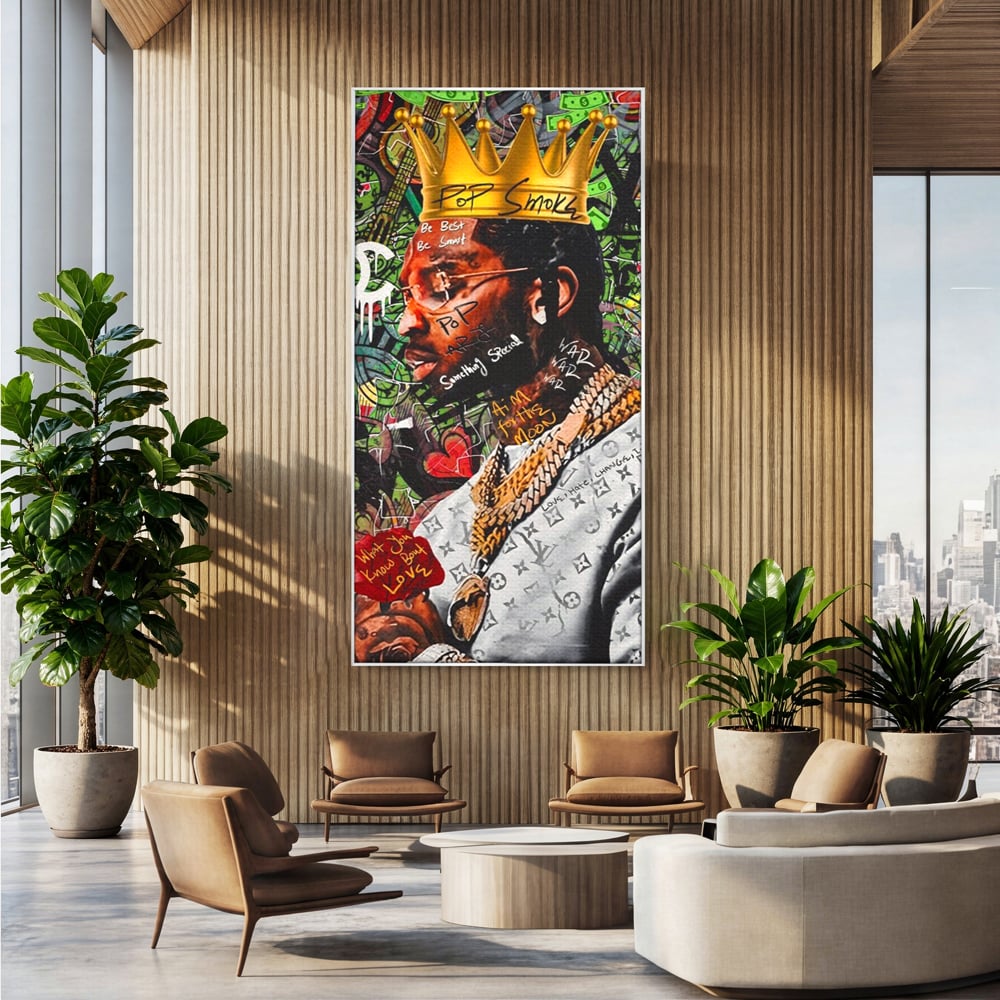 Tablou Canvas Premium LuxCanva® A1180, Travis Scott ,  Jacques Berman Webster, Studio, Rapper, Cantaret, Culori Vibrante