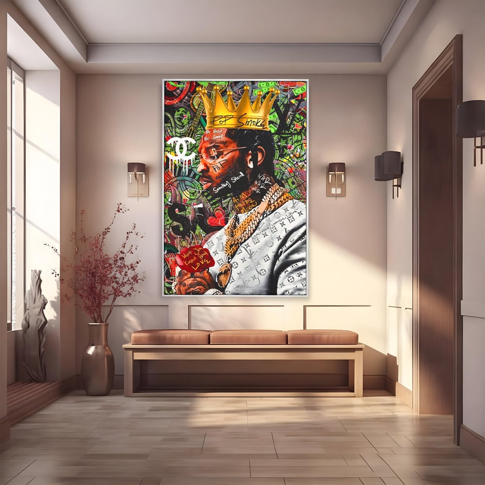 Tablou Canvas Premium LuxCanva® A1180, Travis Scott ,  Jacques Berman Webster, Studio, Rapper, Cantaret, Culori Vibrante