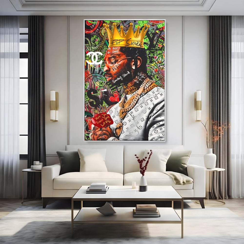 Tablou Canvas Premium LuxCanva® A1180, Travis Scott ,  Jacques Berman Webster, Studio, Rapper, Cantaret, Culori Vibrante