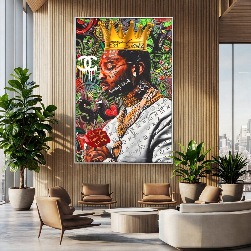 Tablou Canvas Premium LuxCanva® A1180, Travis Scott ,  Jacques Berman Webster, Studio, Rapper, Cantaret, Culori Vibrante