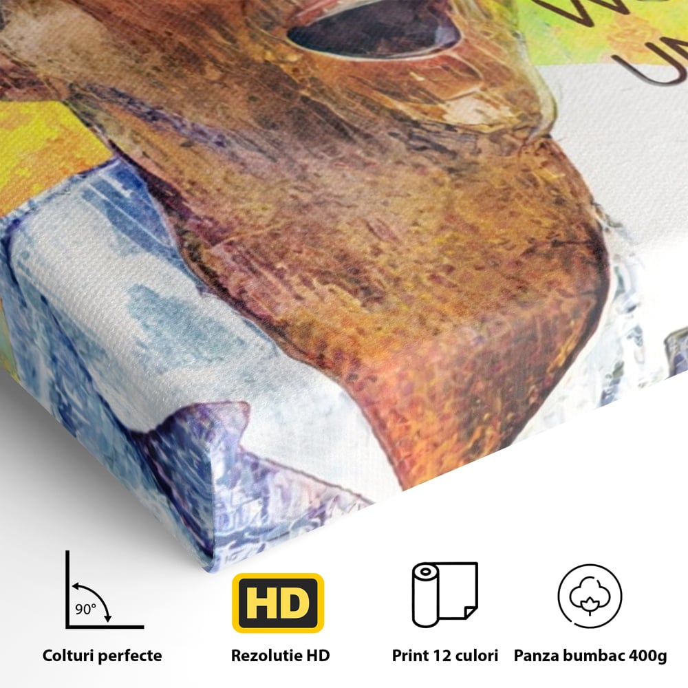 Tablou Canvas Premium LuxCanva® A1181, Work , Leo DiCaprio, Birou, Motivational, Culori Vibrante