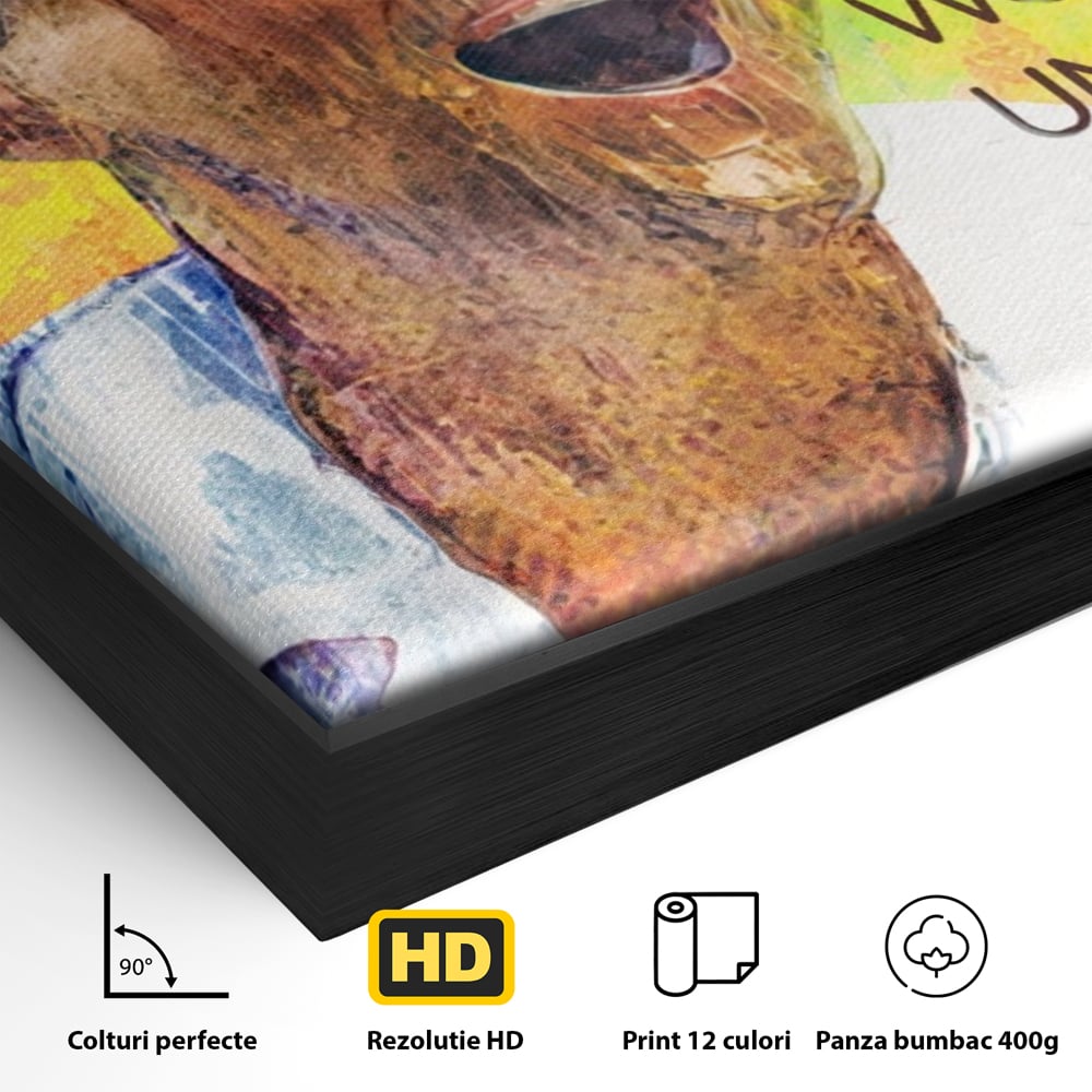 Tablou Canvas Premium LuxCanva® A1181, Work , Leo DiCaprio, Birou, Motivational, Culori Vibrante
