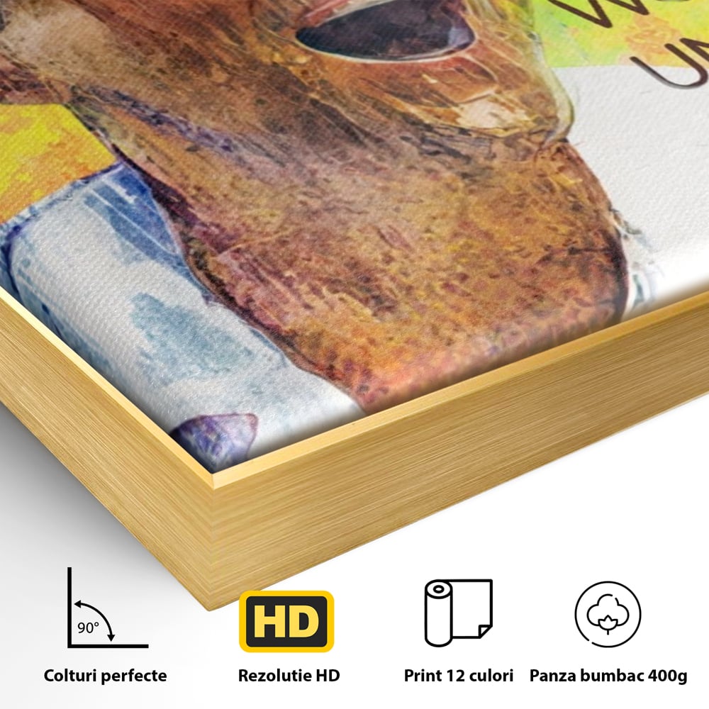 Tablou Canvas Premium LuxCanva® A1181, Work , Leo DiCaprio, Birou, Motivational, Culori Vibrante