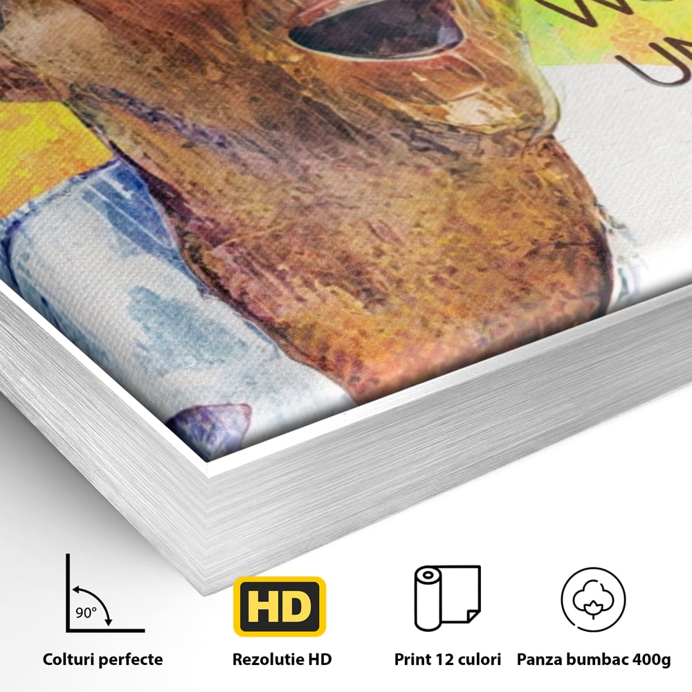 Tablou Canvas Premium LuxCanva® A1181, Work , Leo DiCaprio, Birou, Motivational, Culori Vibrante