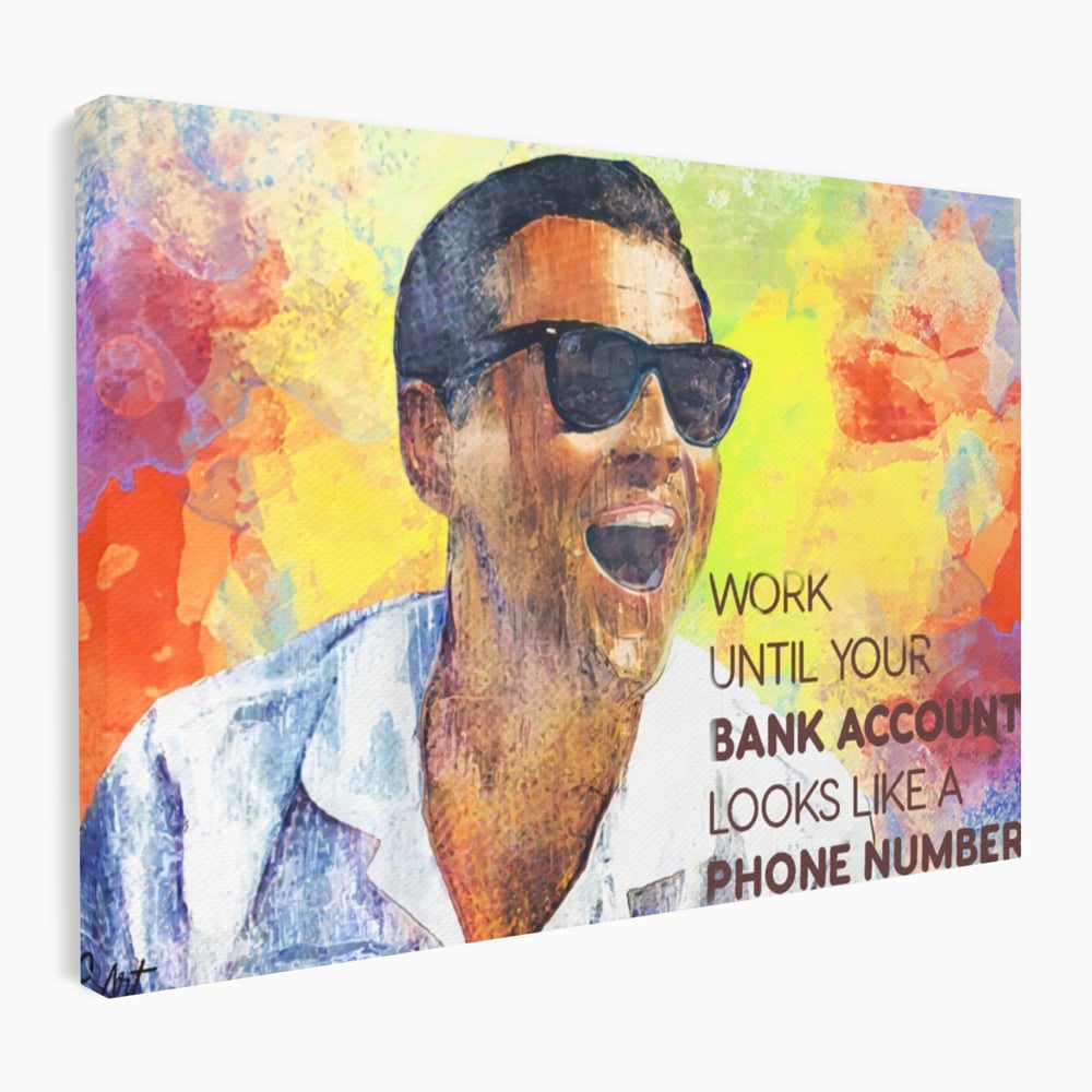 Tablou Canvas Premium LuxCanva® A1181, Work , Leo DiCaprio, Birou, Motivational, Culori Vibrante