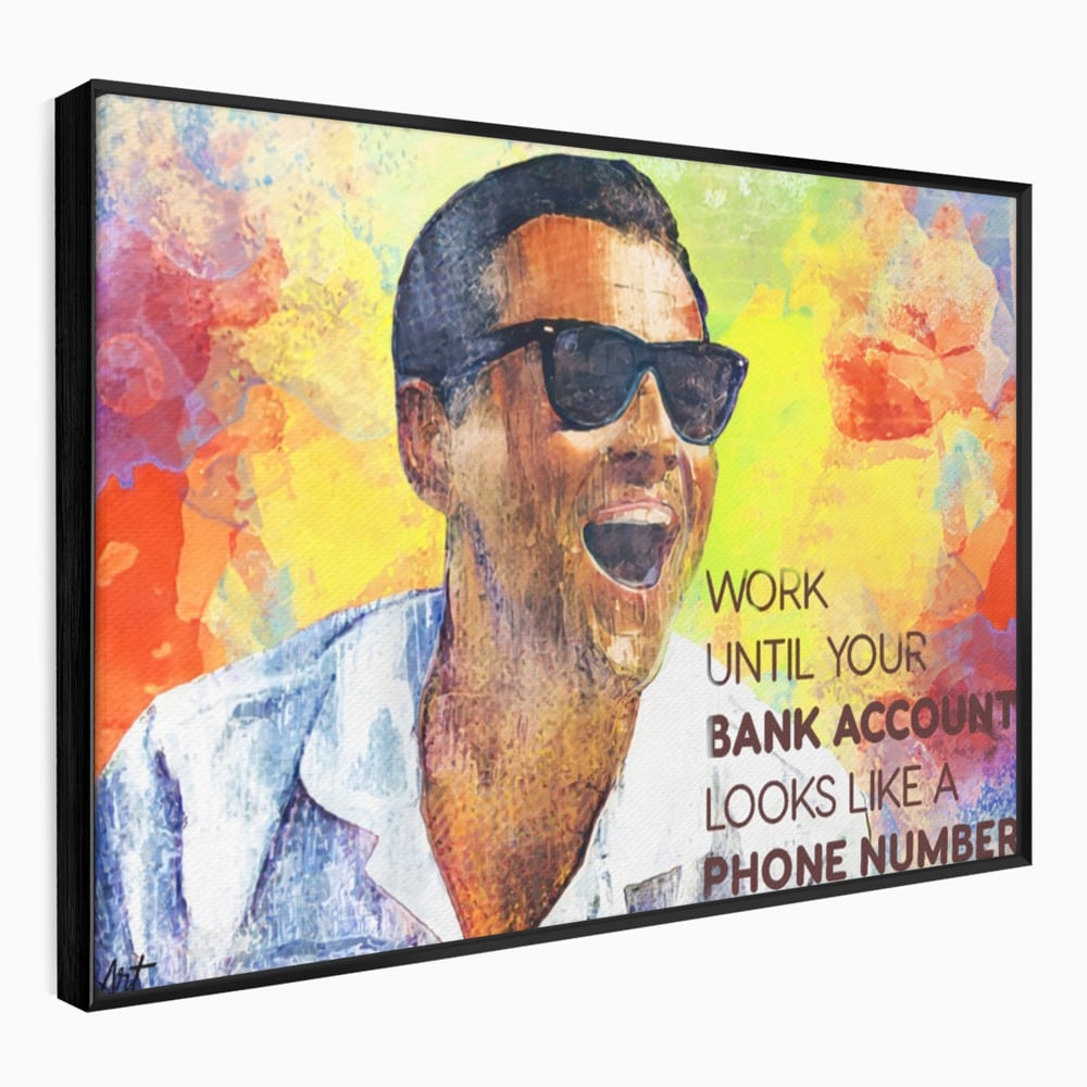 Tablou Canvas Premium LuxCanva® A1181, Work , Leo DiCaprio, Birou, Motivational, Culori Vibrante