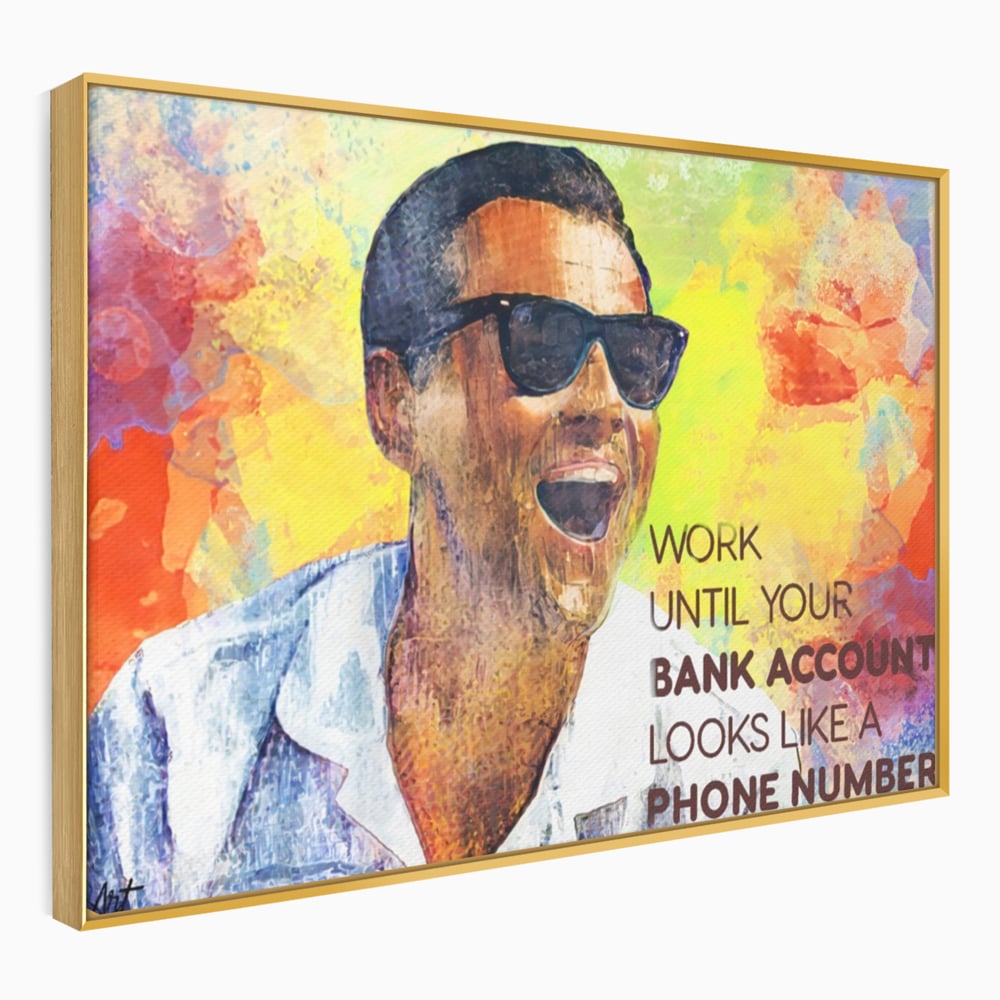 Tablou Canvas Premium LuxCanva® A1181, Work , Leo DiCaprio, Birou, Motivational, Culori Vibrante