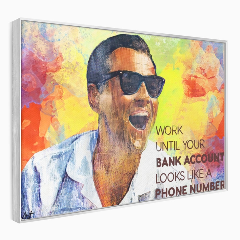 Tablou Canvas Premium LuxCanva® A1181, Work , Leo DiCaprio, Birou, Motivational, Culori Vibrante
