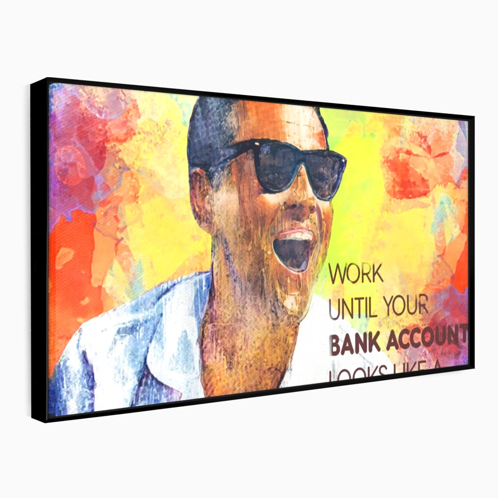 Tablou Canvas Premium LuxCanva® A1181, Work , Leo DiCaprio, Birou, Motivational, Culori Vibrante