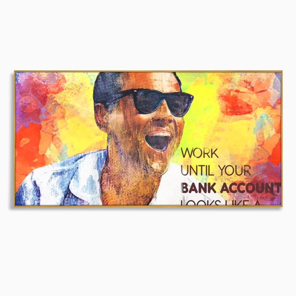Tablou Canvas Premium LuxCanva® A1181, Work , Leo DiCaprio, Birou, Motivational, Culori Vibrante