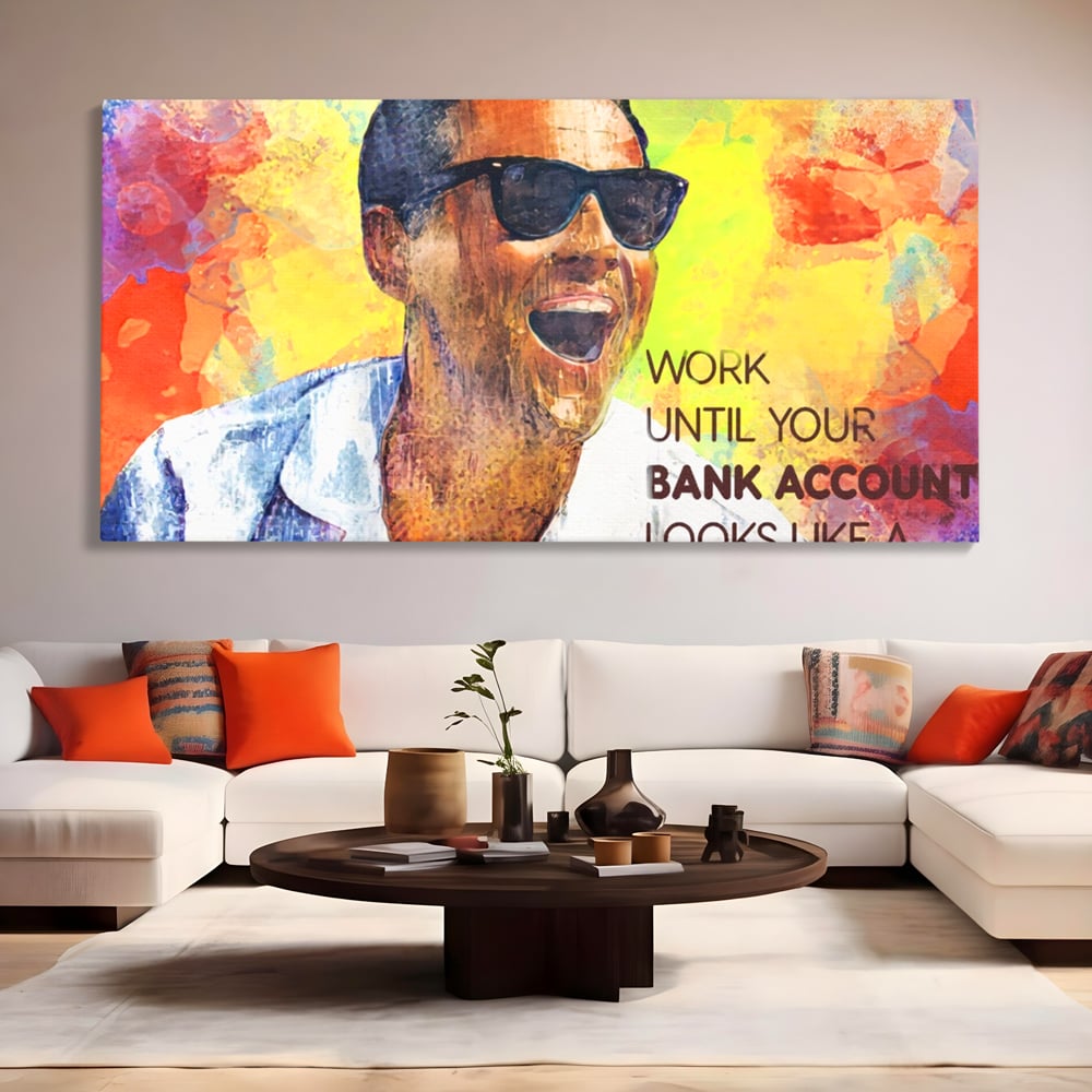 Tablou Canvas Premium LuxCanva® A1181, Work , Leo DiCaprio, Birou, Motivational, Culori Vibrante