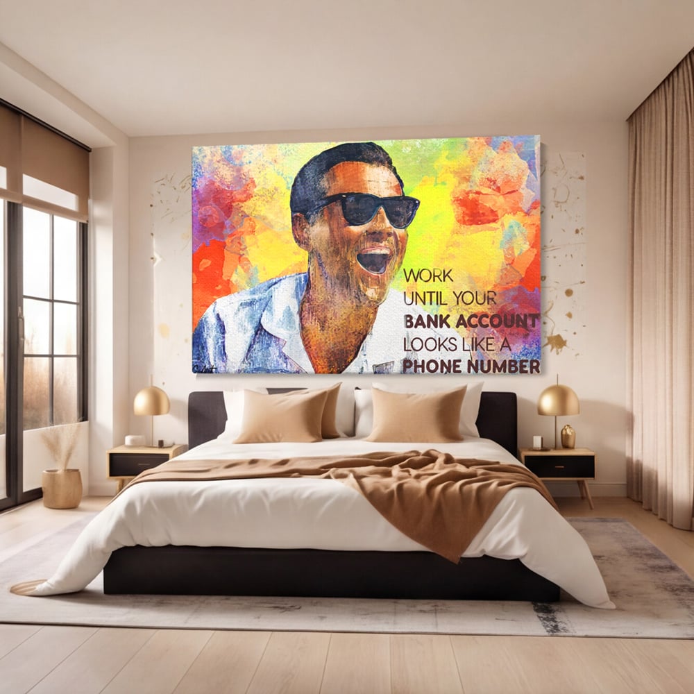 Tablou Canvas Premium LuxCanva® A1181, Work , Leo DiCaprio, Birou, Motivational, Culori Vibrante