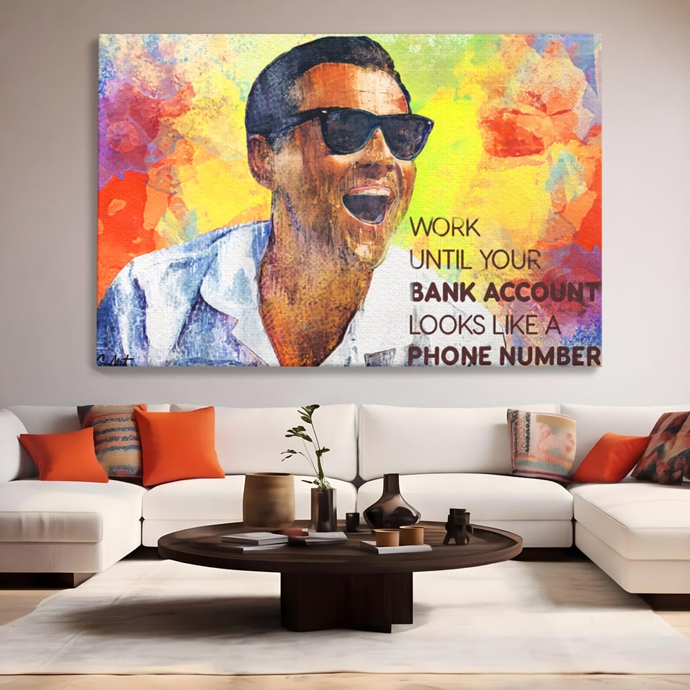 Tablou Canvas Premium LuxCanva® A1181, Work , Leo DiCaprio, Birou, Motivational, Culori Vibrante