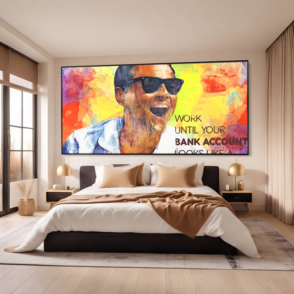 Tablou Canvas Premium LuxCanva® A1181, Work , Leo DiCaprio, Birou, Motivational, Culori Vibrante
