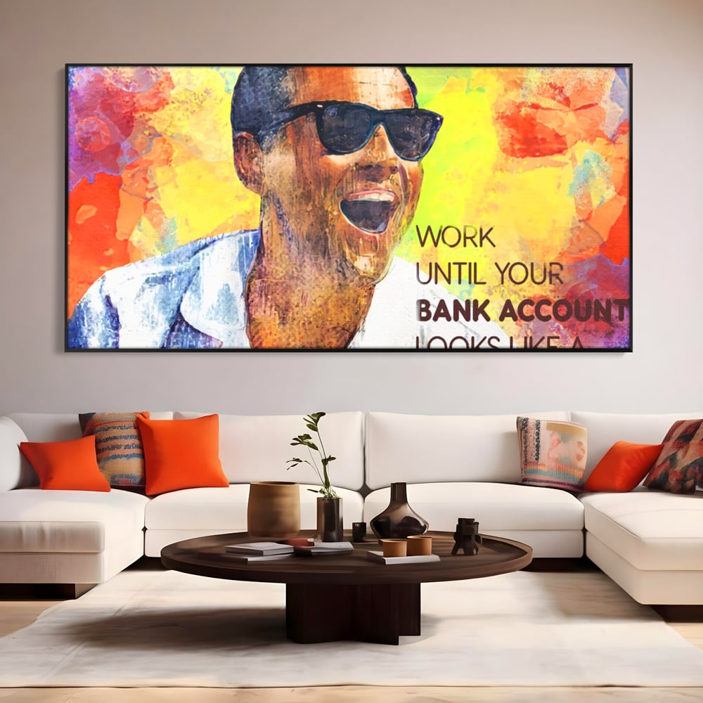 Tablou Canvas Premium LuxCanva® A1181, Work , Leo DiCaprio, Birou, Motivational, Culori Vibrante