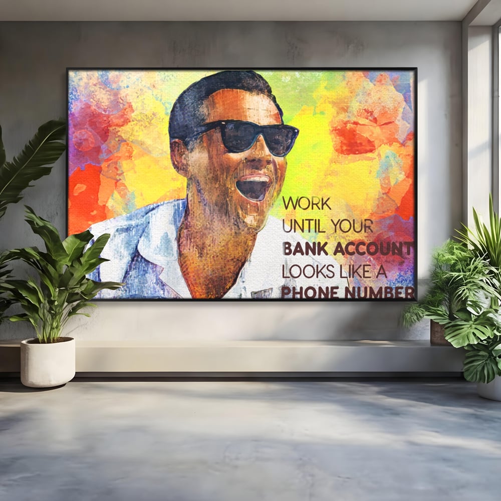 Tablou Canvas Premium LuxCanva® A1181, Work , Leo DiCaprio, Birou, Motivational, Culori Vibrante