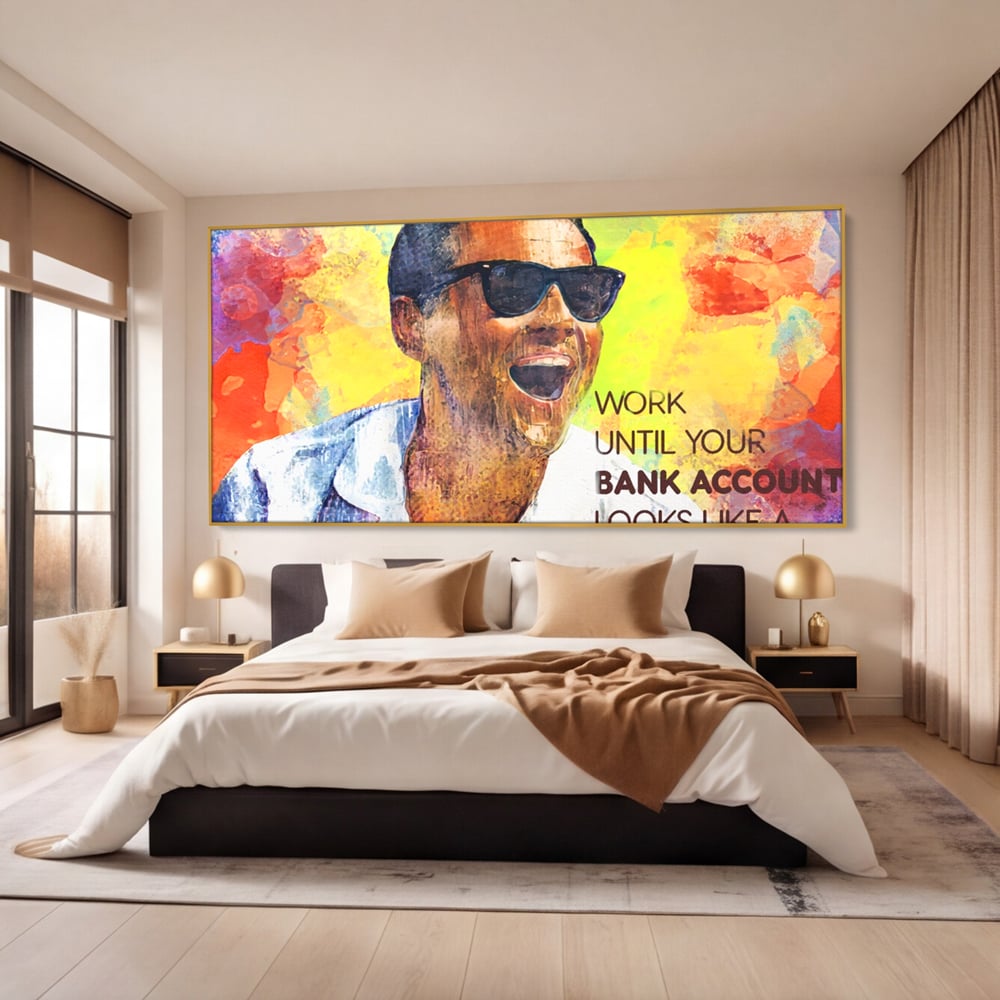 Tablou Canvas Premium LuxCanva® A1181, Work , Leo DiCaprio, Birou, Motivational, Culori Vibrante