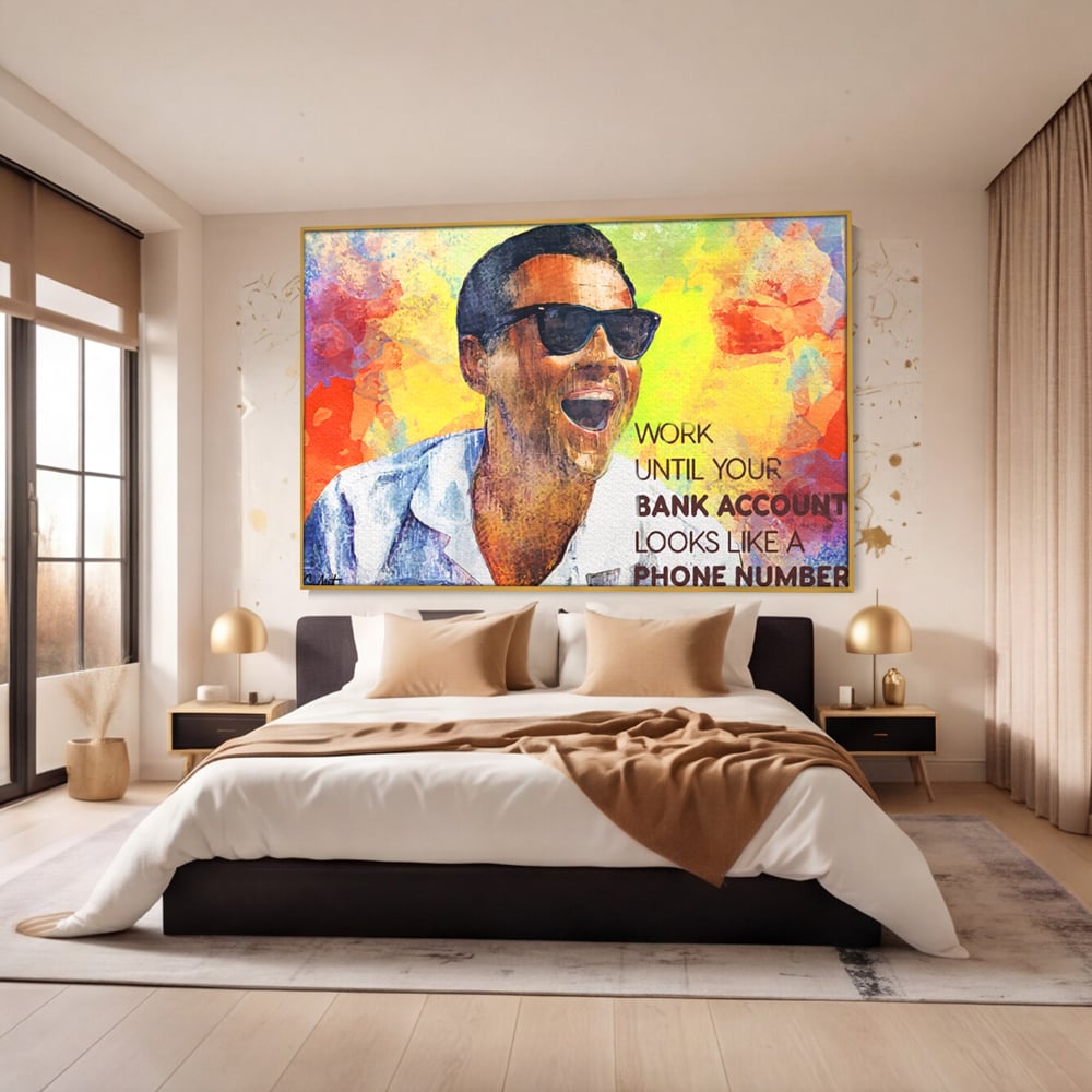 Tablou Canvas Premium LuxCanva® A1181, Work , Leo DiCaprio, Birou, Motivational, Culori Vibrante