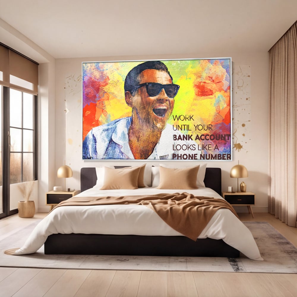 Tablou Canvas Premium LuxCanva® A1181, Work , Leo DiCaprio, Birou, Motivational, Culori Vibrante