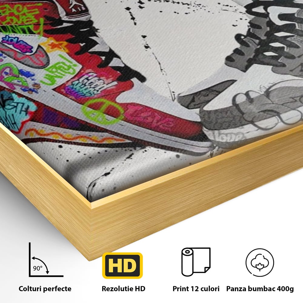 Leinwand Premium Leinwand Wandbilder, LuxCanva® A1183, Air Jordan Paar, Wohnen, Adidasi, Paar, Liebende, Nike, Schlafzimmer, Lebendige Farben