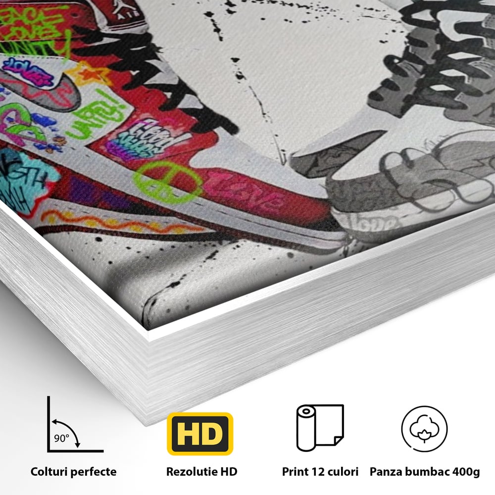 Leinwand Premium Leinwand Wandbilder, LuxCanva® A1183, Air Jordan Paar, Wohnen, Adidasi, Paar, Liebende, Nike, Schlafzimmer, Lebendige Farben