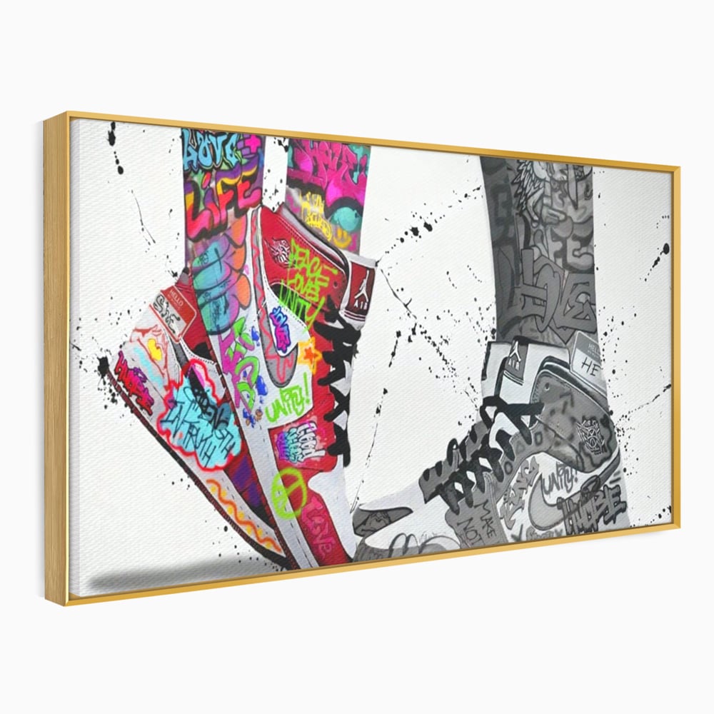 Leinwand Premium Leinwand Wandbilder, LuxCanva® A1183, Air Jordan Paar, Wohnen, Adidasi, Paar, Liebende, Nike, Schlafzimmer, Lebendige Farben