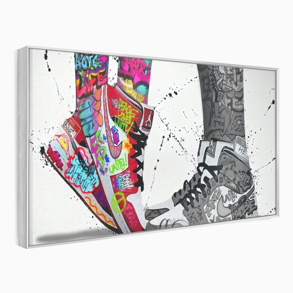 Leinwand Premium Leinwand Wandbilder, LuxCanva® A1183, Air Jordan Paar, Wohnen, Adidasi, Paar, Liebende, Nike, Schlafzimmer, Lebendige Farben