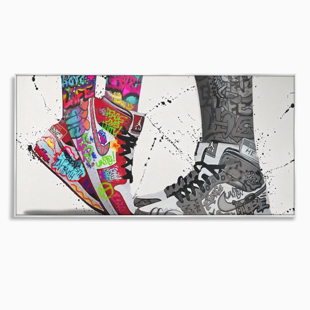Leinwand Premium Leinwand Wandbilder, LuxCanva® A1183, Air Jordan Paar, Wohnen, Adidasi, Paar, Liebende, Nike, Schlafzimmer, Lebendige Farben
