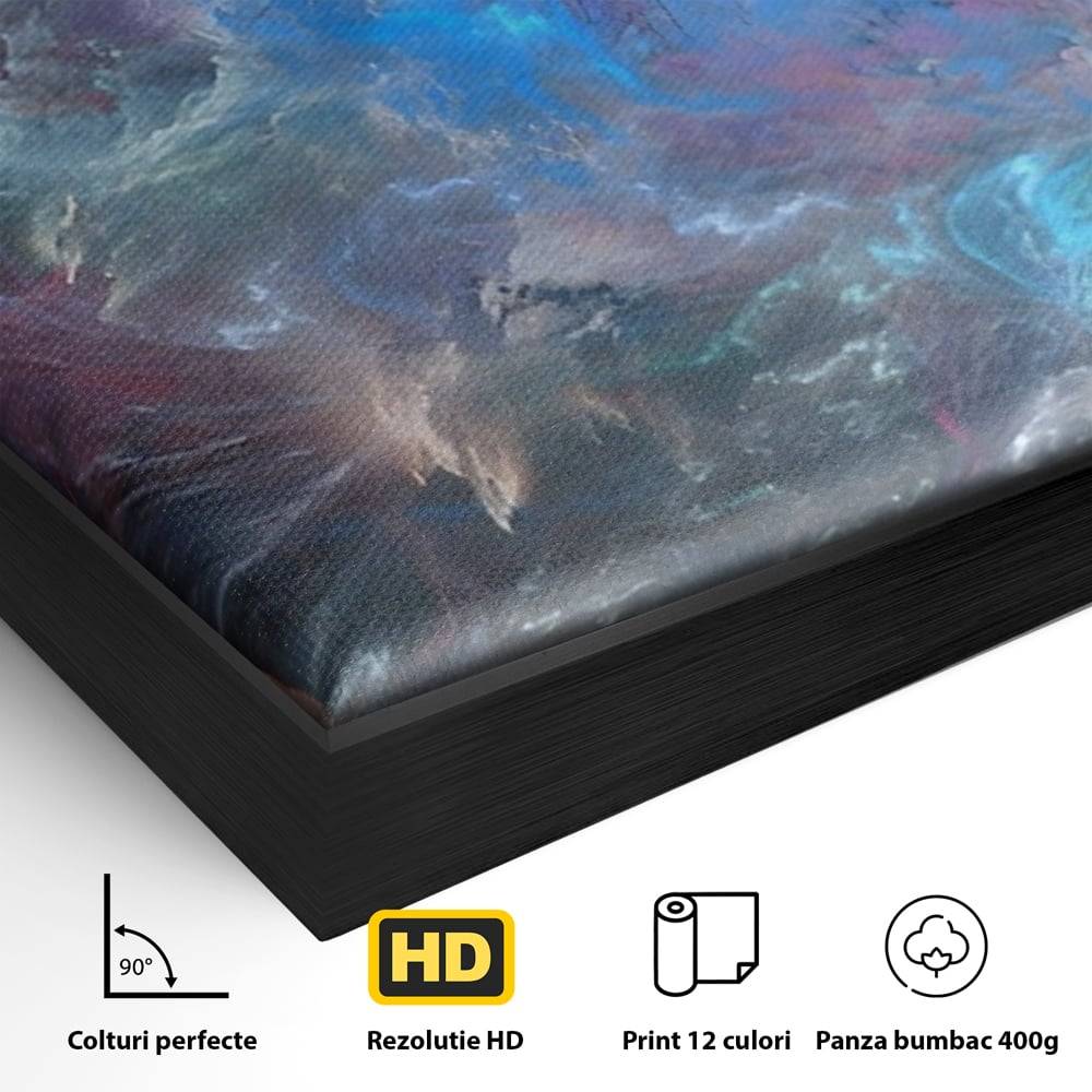 Tablou Canvas Premium LuxCanva® A1185, Colorful Cosmos , Colorat, Spatiu, Dormitor Abstract, Culori Vibrante