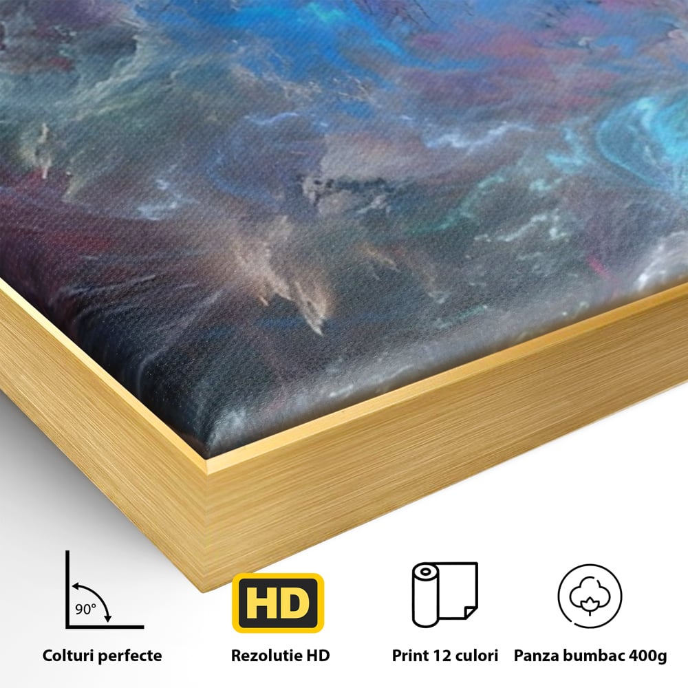 Tablou Canvas Premium LuxCanva® A1185, Colorful Cosmos , Colorat, Spatiu, Dormitor Abstract, Culori Vibrante