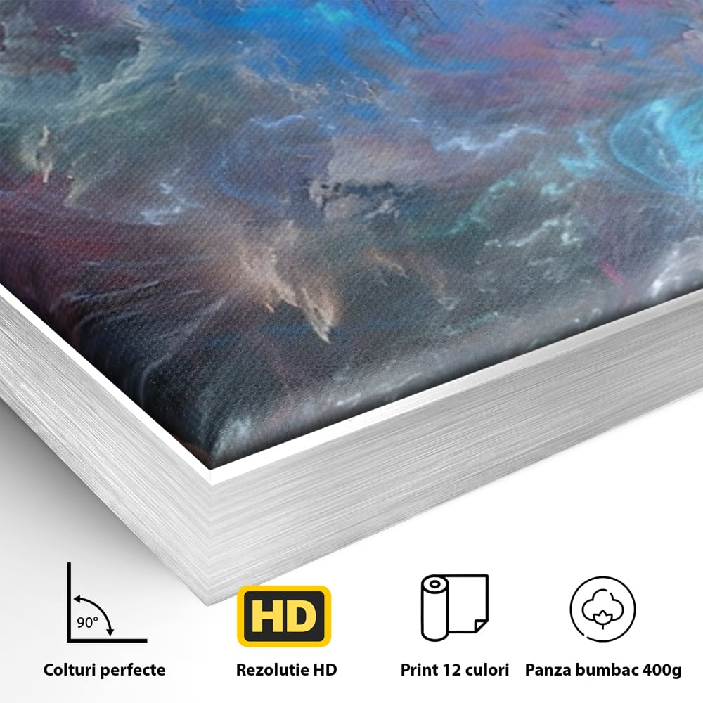 Tablou Canvas Premium LuxCanva® A1185, Colorful Cosmos , Colorat, Spatiu, Dormitor Abstract, Culori Vibrante