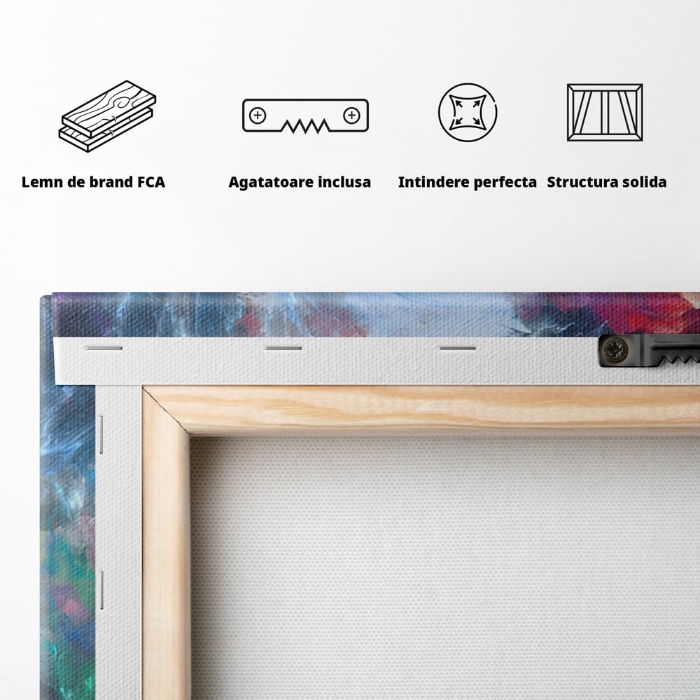 Tablou Canvas Premium LuxCanva® A1185, Colorful Cosmos , Colorat, Spatiu, Dormitor Abstract, Culori Vibrante