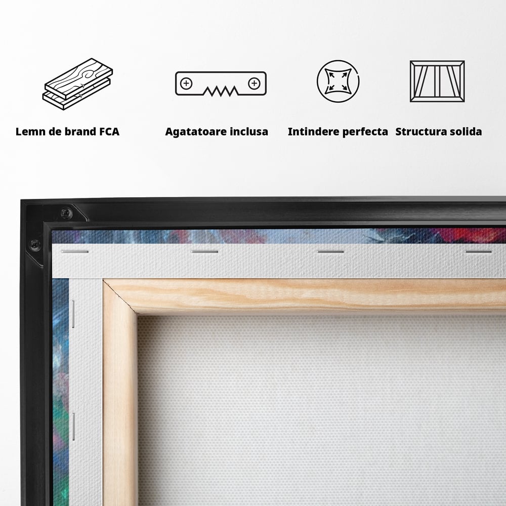 Tablou Canvas Premium LuxCanva® A1185, Colorful Cosmos , Colorat, Spatiu, Dormitor Abstract, Culori Vibrante