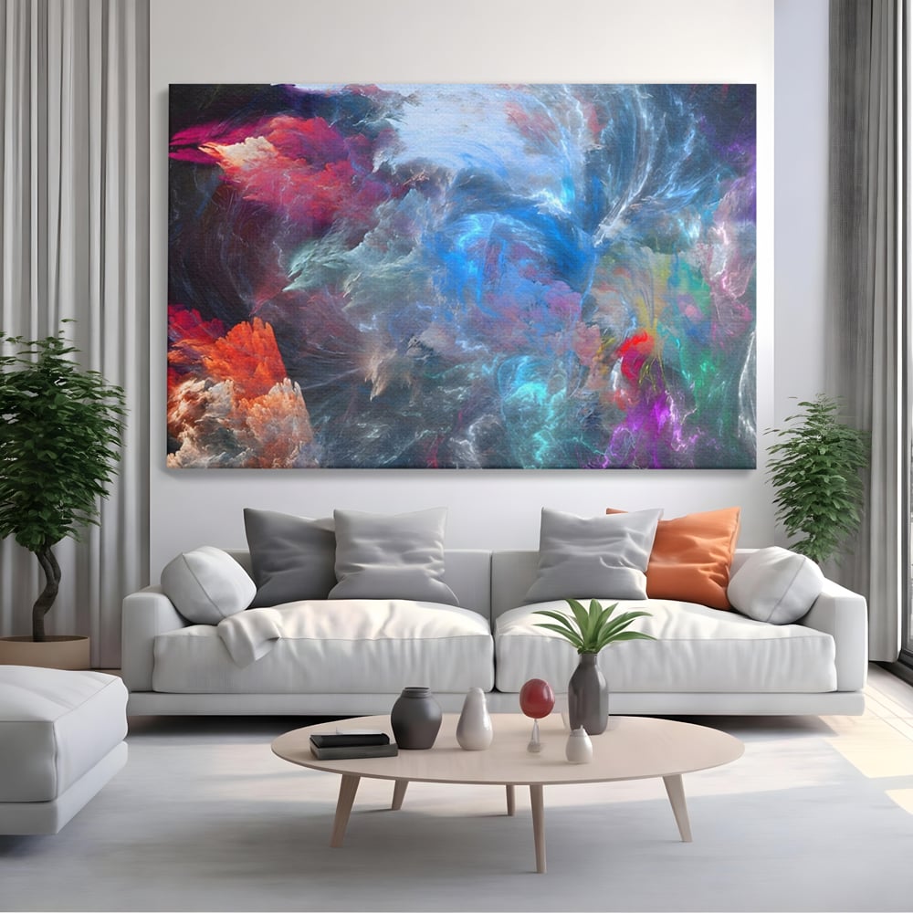 Tablou Canvas Premium LuxCanva® A1185, Colorful Cosmos , Colorat, Spatiu, Dormitor Abstract, Culori Vibrante