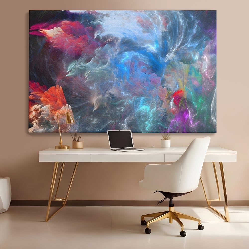 Tablou Canvas Premium LuxCanva® A1185, Colorful Cosmos , Colorat, Spatiu, Dormitor Abstract, Culori Vibrante